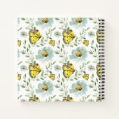 Modern Elegant Butterfly waterverf gepersonaliseer Notitieboek (Achterkant)