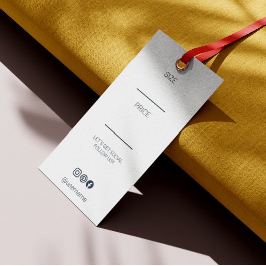 Modern Elegant Calligrafie Script Hang Label Mini Visitekaartjes