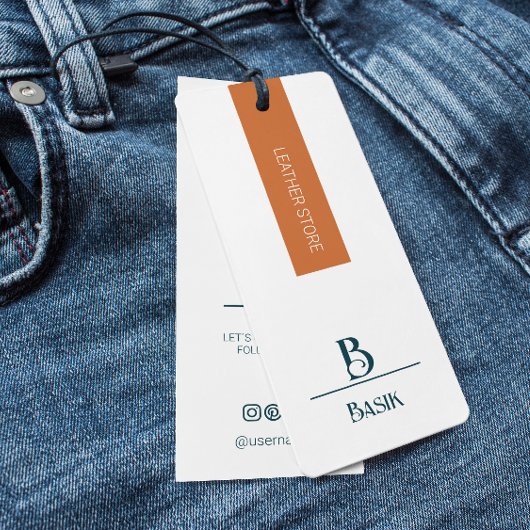 Modern Elegant Calligrafie Script Hang Label Mini Visitekaartjes