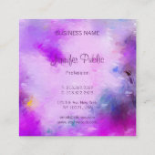 Modern Elegant Calligrafie Script Naam Sjabloon Vierkante Visitekaartje (Achterkant)