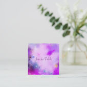 Modern Elegant Calligrafie Script Naam Sjabloon Vierkante Visitekaartje (Staand voorkant)