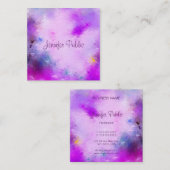 Modern Elegant Calligrafie Script Naam Sjabloon Vierkante Visitekaartje (Voorkant / Achterkant)