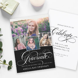 Modern Elegant Calligraphy Afstuderen Kaart