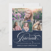 Modern Elegant Calligraphy Afstuderen Kaart (Voorkant)