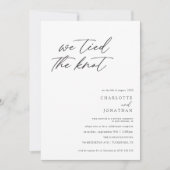 Modern Elegant Calligraphy Elopement Wedding Kaart (Voorkant)