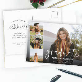 Modern Elegant Calligraphy Fun Afstuderen Briefkaart