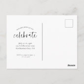 Modern Elegant Calligraphy Fun Afstuderen Briefkaart (Achterkant)