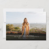 Modern Elegant Calligraphy Fun Afstuderen Kaart (Achterkant)