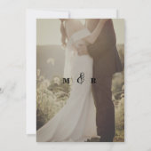 Modern Elegant Calligraphy Photo Overlay Wedding Kaart (Achterkant)