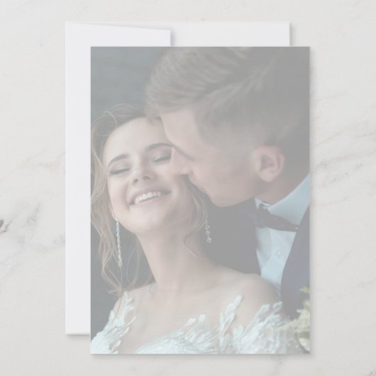 Modern Elegant Calligraphy Photo Overlay Wedding Save The Date (Achterkant)