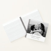 Modern Elegant Calligraphy Photo Wedding Guest Notitieboek (Binnen)