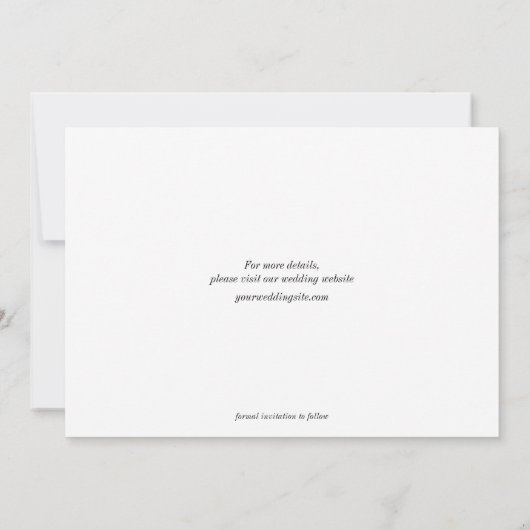 Modern Elegant Calligraphy Photo Wedding Save The Date (Achterkant)