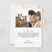 Modern Elegant Calligraphy Script 3 Photo Wedding Bedankkaart (Achterkant)