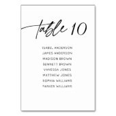 Modern Elegant Calligraphy Script Wedding Seating Kaart (Voorkant)