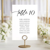 Modern Elegant Calligraphy Script Wedding Seating Kaart