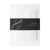 Modern Elegant Calligraphy Swirls Wedding Uitnodigingen Wikkel (Voorkant Voorbeeld)