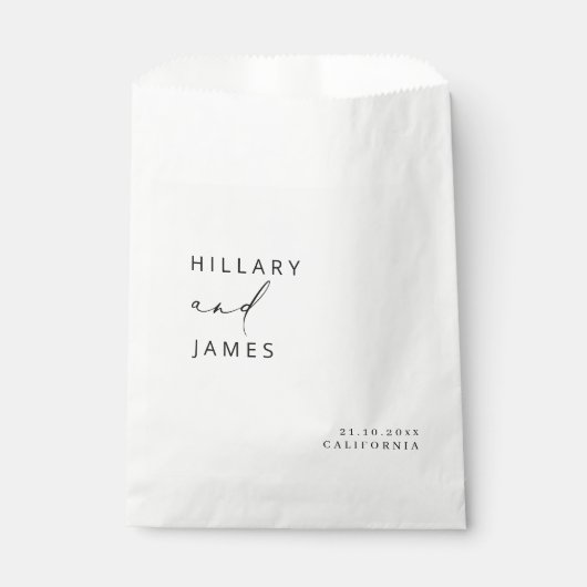 Modern Elegant Calligraphy Wedding Bedankzakje (Voorkant)