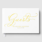 Modern Elegant Calligraphy Wedding Gastenboek (Voorkant)