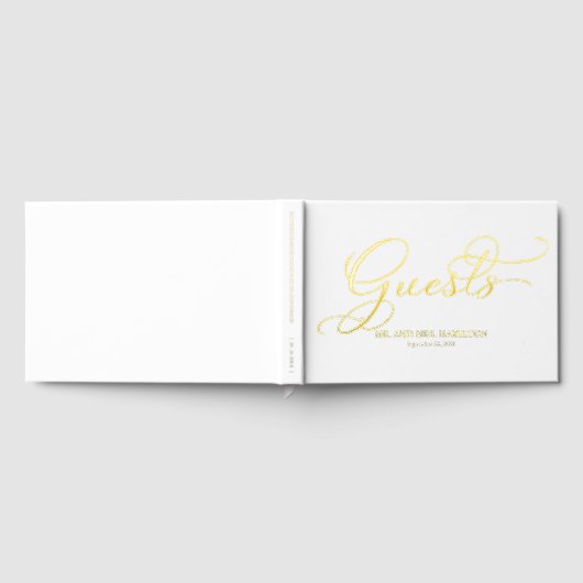 Modern Elegant Calligraphy Wedding Gastenboek (Volledig)