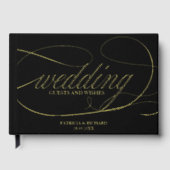 Modern Elegant Calligraphy Wedding Gastenboek (Voorkant)