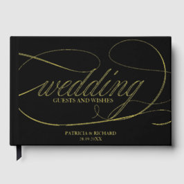 Modern Elegant Calligraphy Wedding Gastenboek
