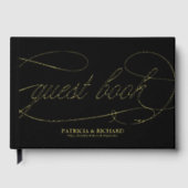 Modern Elegant Calligraphy Wedding Gastenboek (Voorkant)