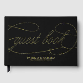 Modern Elegant Calligraphy Wedding Gastenboek