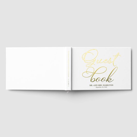 Modern Elegant Calligraphy Wedding Gastenboek (Volledig)