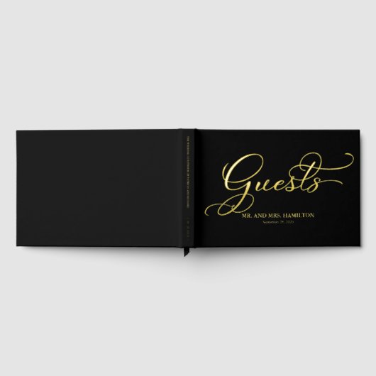 Modern Elegant Calligraphy Wedding Gastenboek (Volledig)