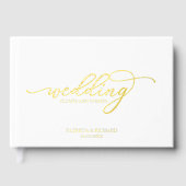 Modern Elegant Calligraphy Wedding Gastenboek (Voorkant)