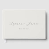 Modern Elegant Calligraphy Wedding Gastenboek (Voorkant)