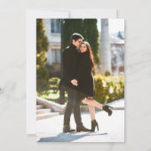 Modern Elegant Calligraphy Wedding Gold Photo Back Kaart (Achterkant)