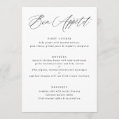 Modern Elegant Calligraphy Wedding Menu (Voorkant)