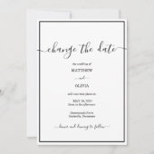 Modern Elegant Calligraphy Wedding Save The Date (Voorkant)