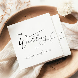 Modern Elegant Calligraphy Wedding Servet