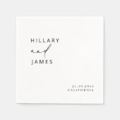 Modern Elegant Calligraphy Wedding Servet (Voorkant)