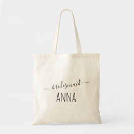 Modern Elegant Calligraphy Wedding Tote Bag