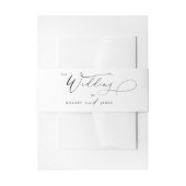 Modern Elegant Calligraphy Wedding Uitnodigingen Wikkel (Voorkant Voorbeeld)