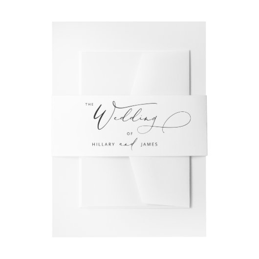 Modern Elegant Calligraphy Wedding Uitnodigingen Wikkel (Voorkant Voorbeeld)
