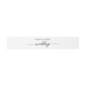 Modern Elegant Calligraphy Wedding Uitnodigingen Wikkel (Vlak)