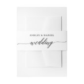 Modern Elegant Calligraphy Wedding Uitnodigingen Wikkel (Voorkant Voorbeeld)