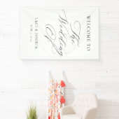Modern Elegant Calligraphy Wedding Welcome Sign Spandoek (Insitu)