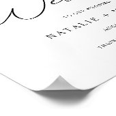Modern Elegant Calligraphy Welcome Wedding Sign Poster (Hoek)