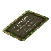 Modern Elegant Camouflage Glitter Save the Date Magneet (Linkerzijde)