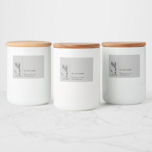 Modern Elegant Candle Label Voedselcontainer Etiket