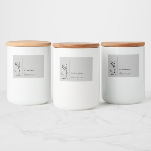 Modern Elegant Candle Label Voedselcontainer Etiket (Flessen)