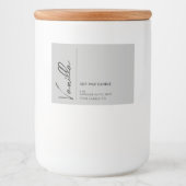 Modern Elegant Candle Label Voedselcontainer Etiket (Voorkant)