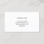 Modern Elegant Carrots Foto Personal Chef Visitekaartje (Achterkant)