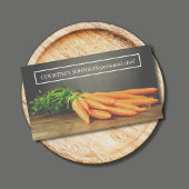 Modern Elegant Carrots Foto Personal Chef Visitekaartje