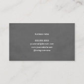 Modern Elegant Carrots Foto Personal Chef Visitekaartje (Achterkant)